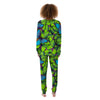 Green And Blue Butterfly Print Women's Pajamas-grizzshop