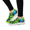 Green And Blue Butterfly Print Women's Sneakers-grizzshop