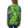 Green And Blue Butterfly Print Women's Sweatshirt-grizzshop