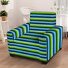 Green And Blue Mexican Baja Armchair Cover-grizzshop