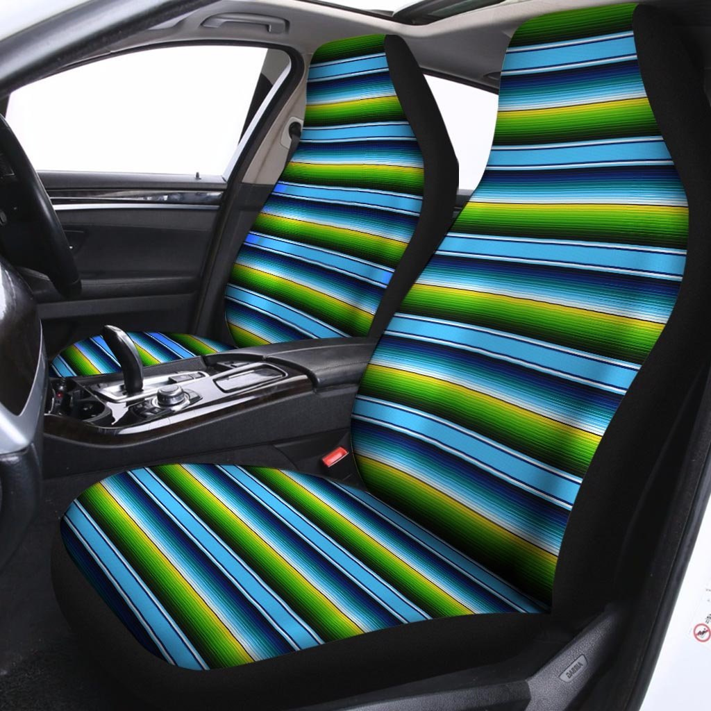 Green And Blue Mexican Baja Car Seat Covers-grizzshop