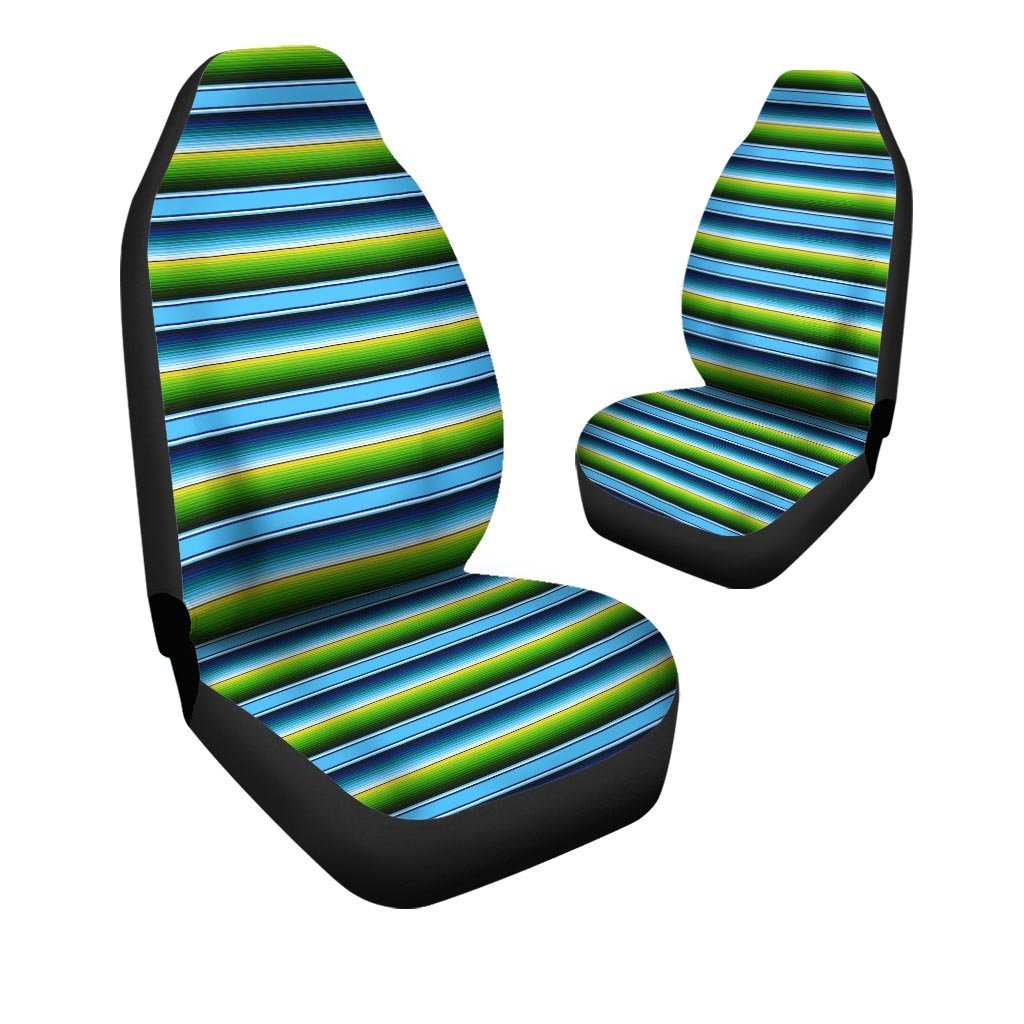 Green And Blue Mexican Baja Car Seat Covers-grizzshop