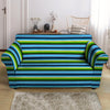 Green And Blue Mexican Baja Loveseat Cover-grizzshop