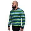 Green And Blue Mexican Baja Men's Bomber Jacket-grizzshop