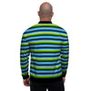 Green And Blue Mexican Baja Men's Bomber Jacket-grizzshop