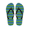 Green And Blue Mexican Baja Men's Flip Flops-grizzshop