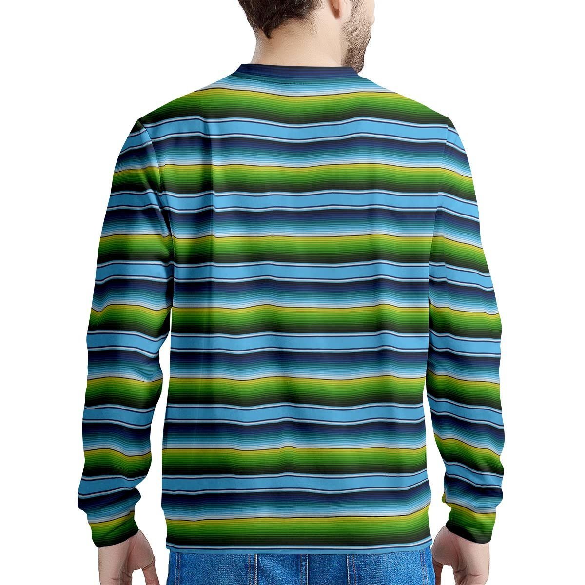 Green And Blue Mexican Baja Men's Sweatshirt-grizzshop