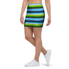 Green And Blue Mexican Baja Mini Skirt-grizzshop