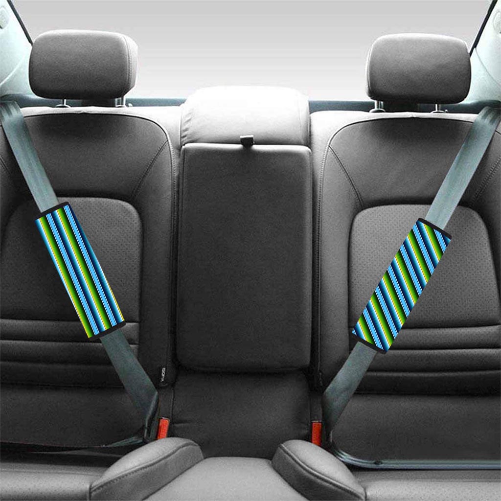 Green And Blue Mexican Baja Seat Belt Cover-grizzshop