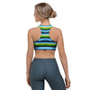 Green And Blue Mexican Baja Sports Bra-grizzshop