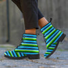 Green And Blue Mexican Baja Women's Boots-grizzshop