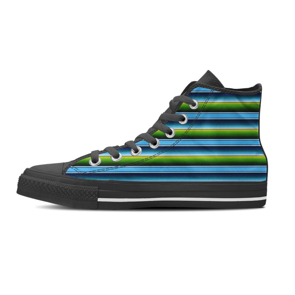Green And Blue Mexican Baja Women's High Top Shoes-grizzshop
