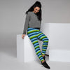 Green And Blue Mexican Baja Women's Joggers-grizzshop