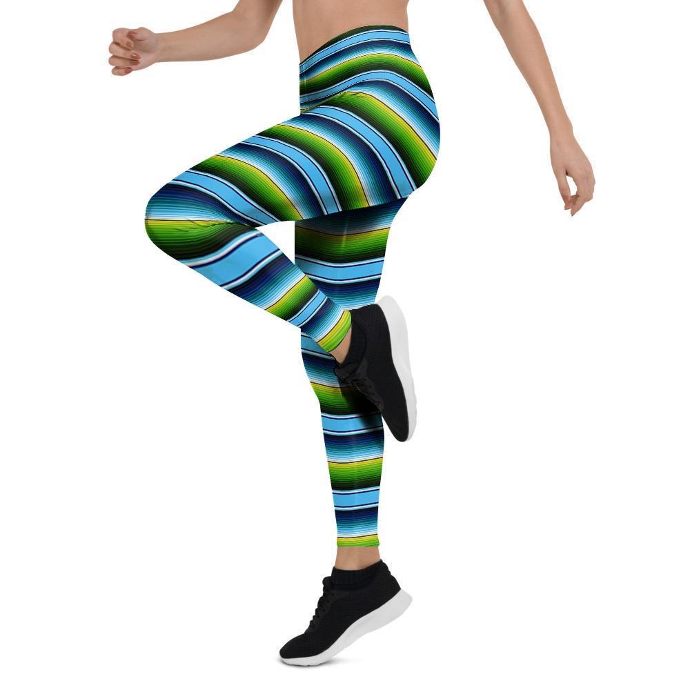 Green And Blue Mexican Baja Women's Leggings-grizzshop