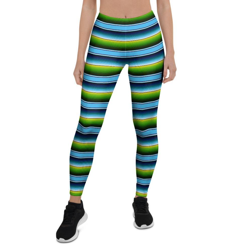 Green And Blue Mexican Baja Women's Leggings-grizzshop