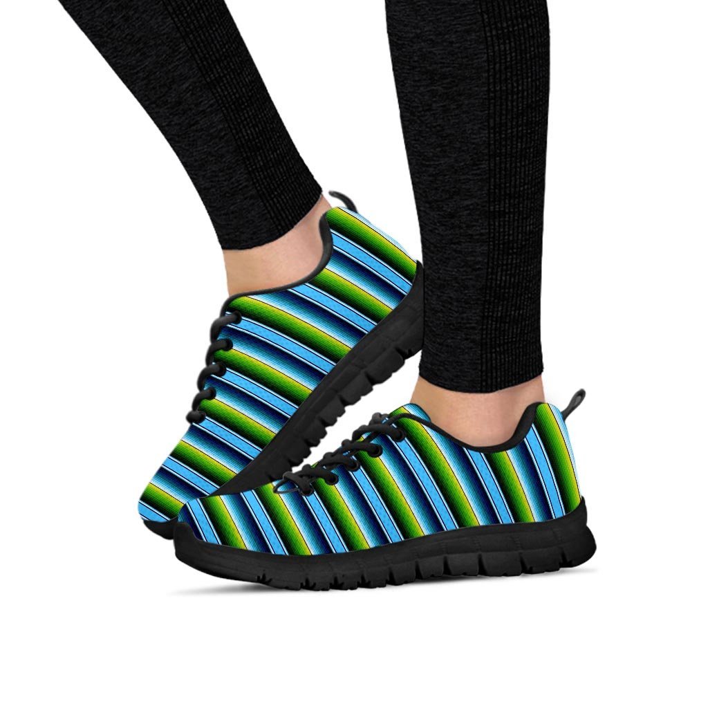 Green And Blue Mexican Baja Women's Sneakers-grizzshop