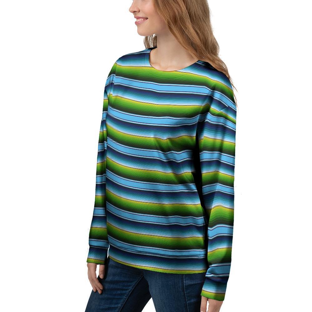 Green And Blue Mexican Baja Women's Sweatshirt-grizzshop