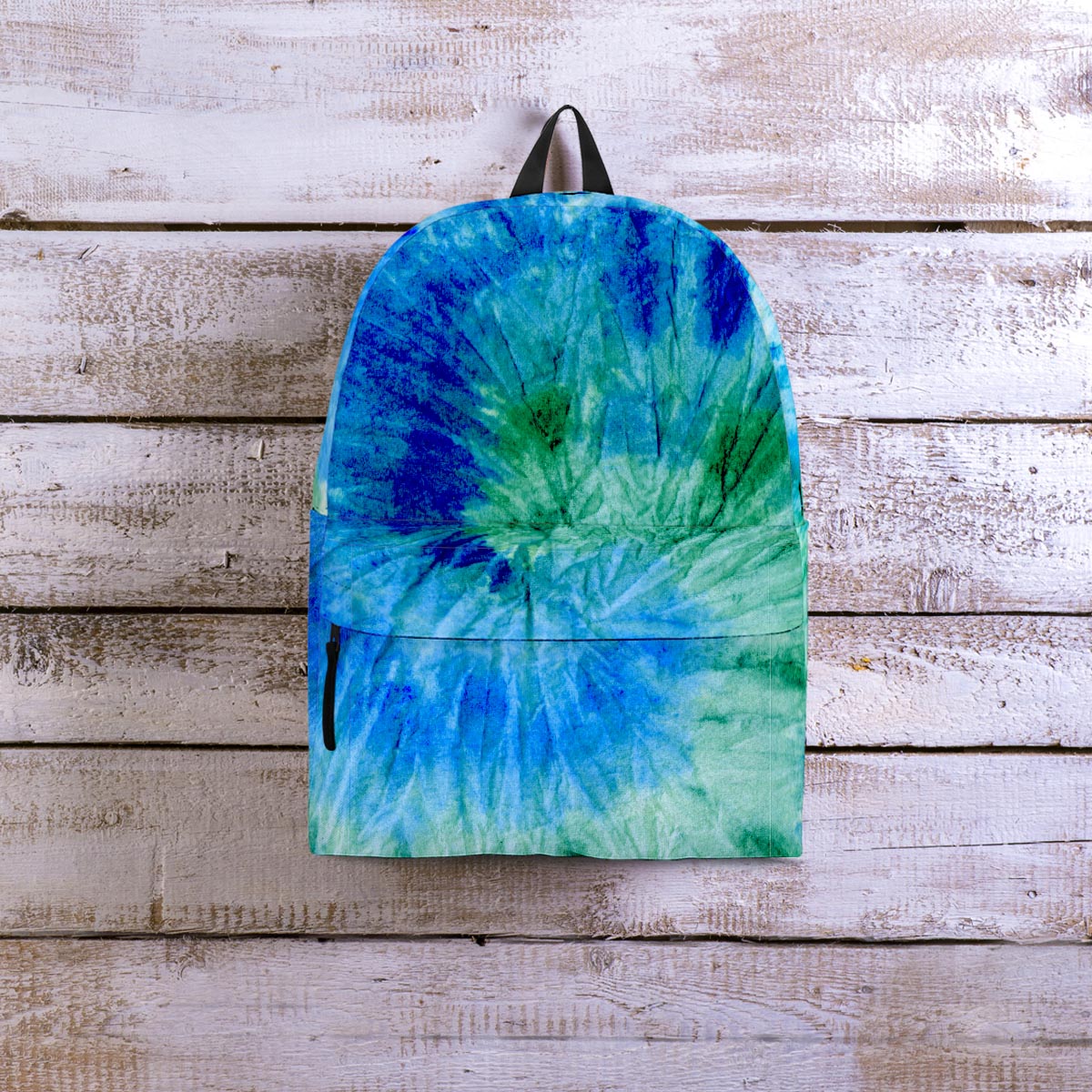 Green And Blue Tie Dye Backpack-grizzshop