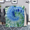 Green And Blue Tie Dye Blanket-grizzshop