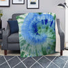 Green And Blue Tie Dye Blanket-grizzshop