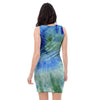 Green And Blue Tie Dye Bodycon Dress-grizzshop