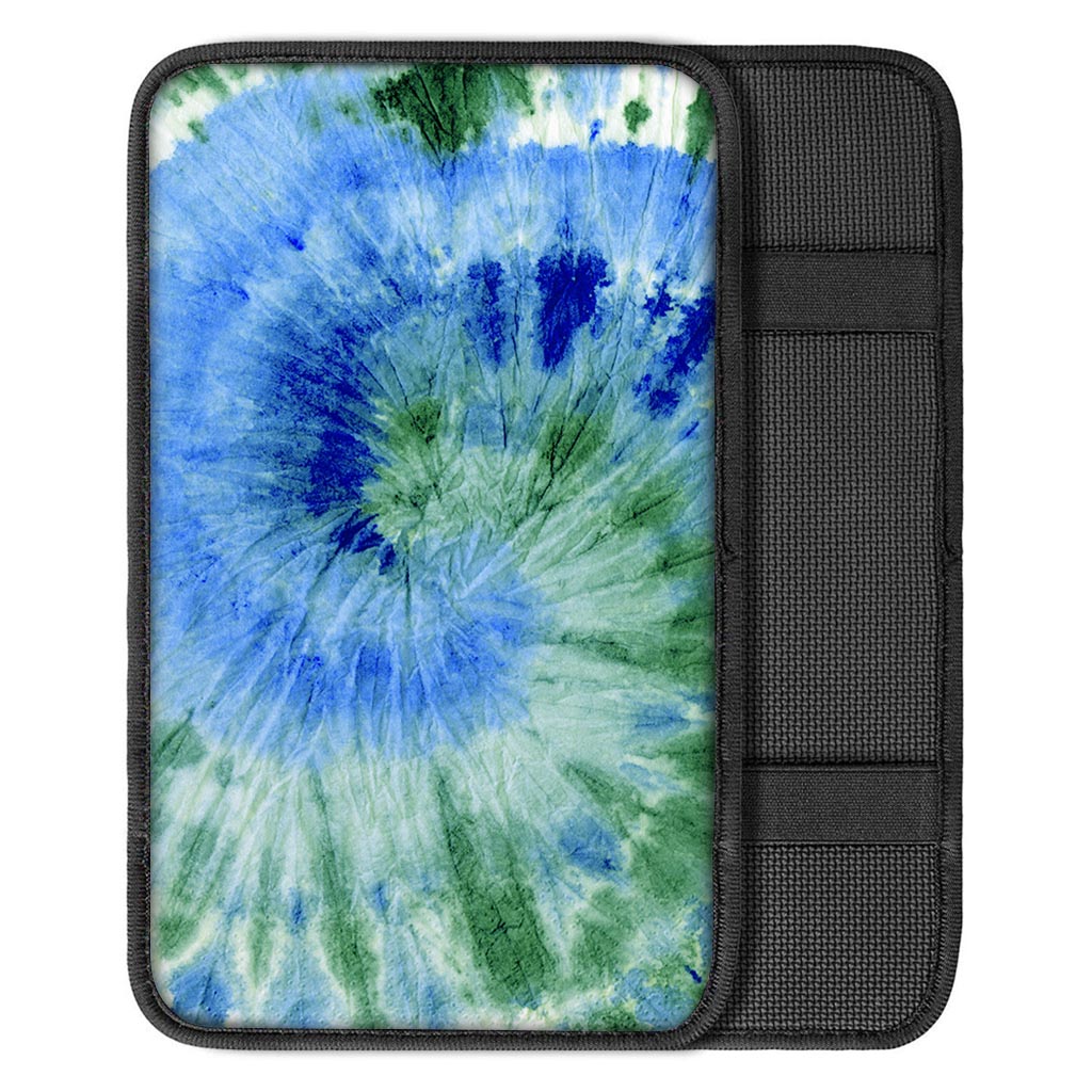 Green And Blue Tie Dye Car Console Cover-grizzshop