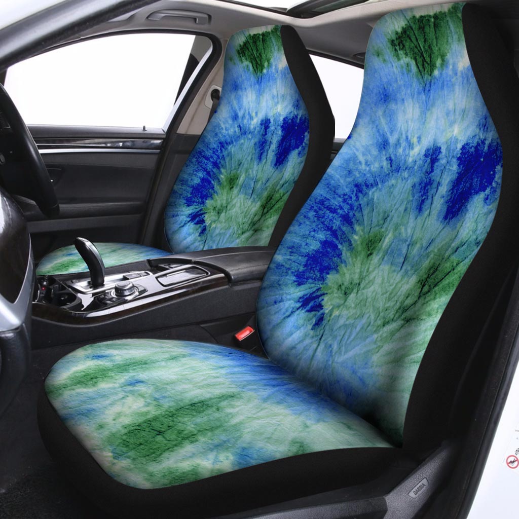 Green And Blue Tie Dye Car Seat Covers-grizzshop