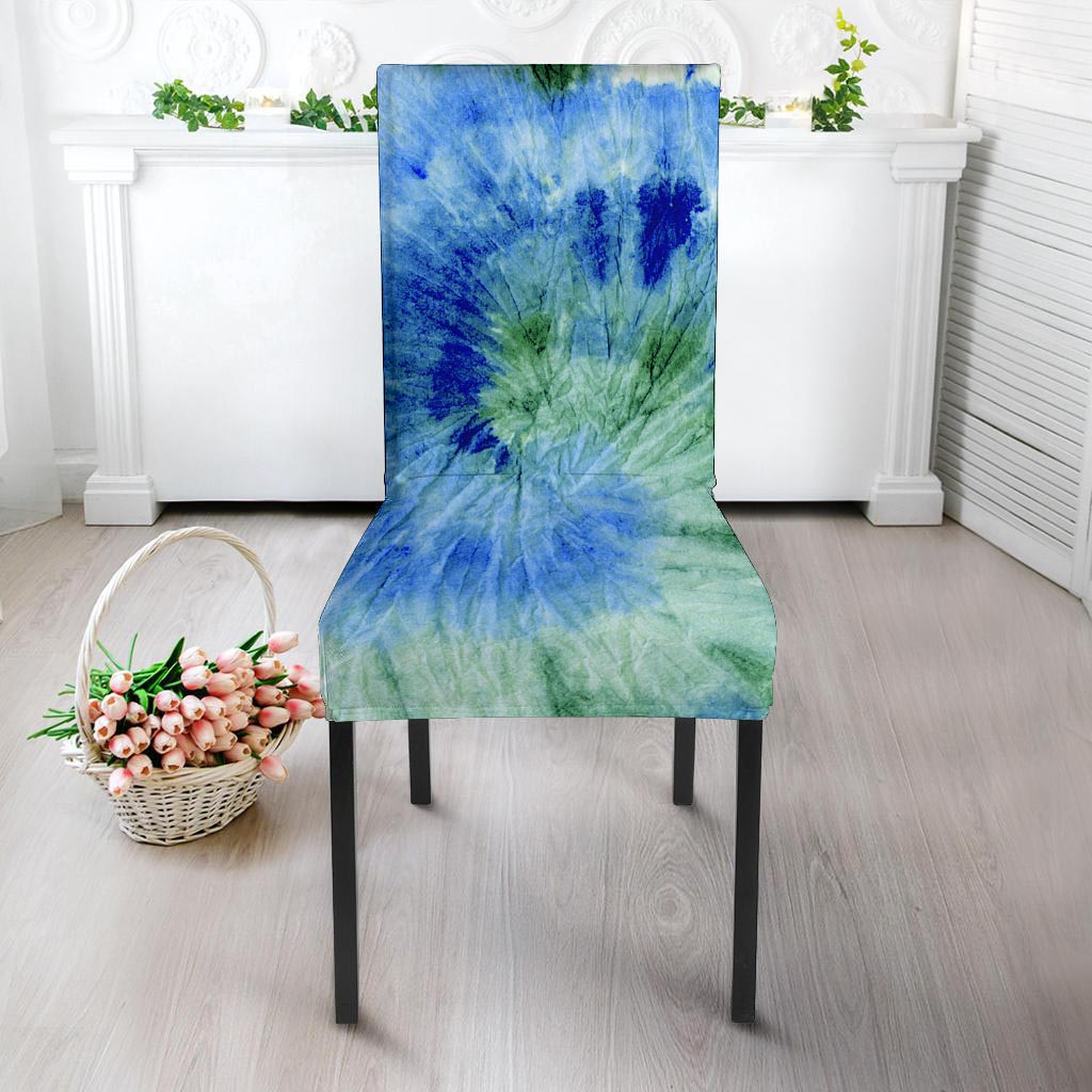 Green And Blue Tie Dye Chair Cover-grizzshop