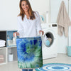 Green And Blue Tie Dye Laundry Basket-grizzshop