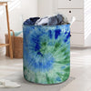 Green And Blue Tie Dye Laundry Basket-grizzshop