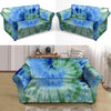 Green And Blue Tie Dye Loveseat Cover-grizzshop