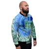 Green And Blue Tie Dye Men's Bomber Jacket-grizzshop