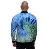 Green And Blue Tie Dye Men's Bomber Jacket-grizzshop