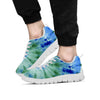 Green And Blue Tie Dye Men's Sneakers-grizzshop