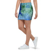 Green And Blue Tie Dye Mini Skirt-grizzshop