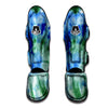 Green And Blue Tie Dye Muay Thai Shin Guard-grizzshop