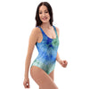 Green And Blue Tie Dye One Piece Swimsuite-grizzshop