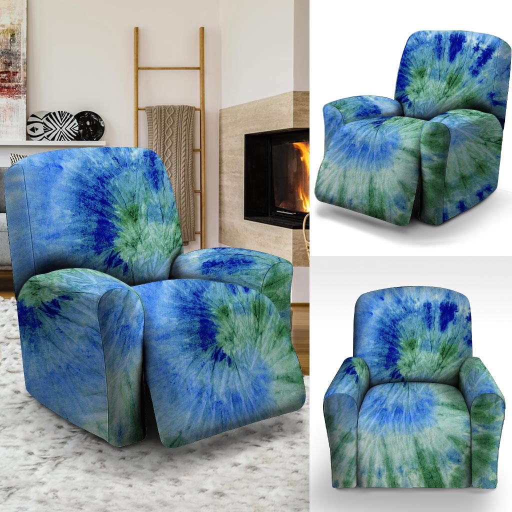 Green And Blue Tie Dye Recliner Cover-grizzshop