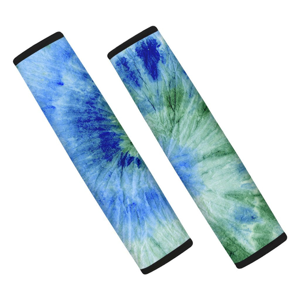 Green And Blue Tie Dye Seat Belt Cover-grizzshop