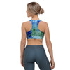 Green And Blue Tie Dye Sports Bra-grizzshop