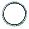 Green And Blue Tie Dye Steering Wheel Cover-grizzshop