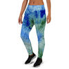 Green And Blue Tie Dye Women's Joggers-grizzshop