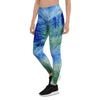 Green And Blue Tie Dye Women's Leggings-grizzshop