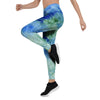 Green And Blue Tie Dye Women's Leggings-grizzshop