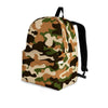 Green And Brown Camouflage Print Backpack-grizzshop