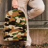 Green And Brown Camouflage Print Backpack-grizzshop