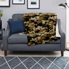 Green And Brown Camouflage Print Blanket-grizzshop