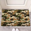 Green And Brown Camouflage Print Door Mat-grizzshop