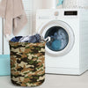 Green And Brown Camouflage Print Laundry Basket-grizzshop