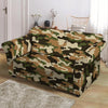 Green And Brown Camouflage Print Loveseat Cover-grizzshop